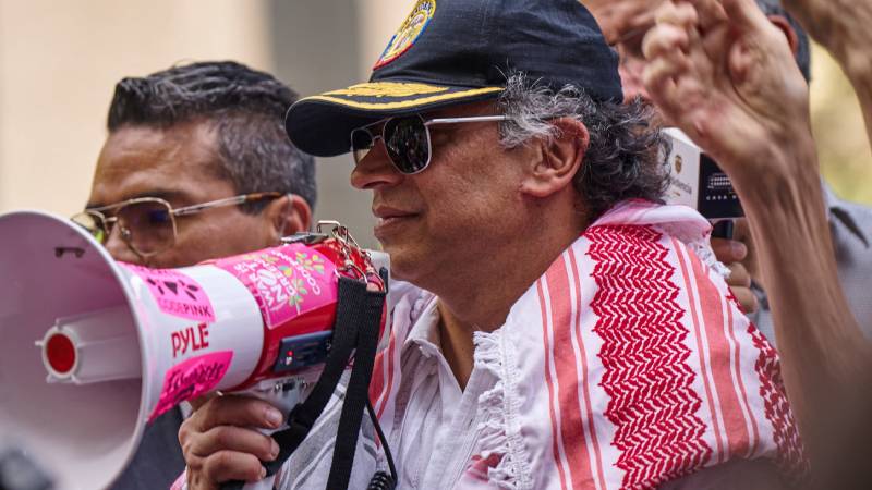 abd new yorktaki filistine destek eylemine katilan kolombiya cumhurbaskani petronun vizesini iptal edecek YGV3FJDV